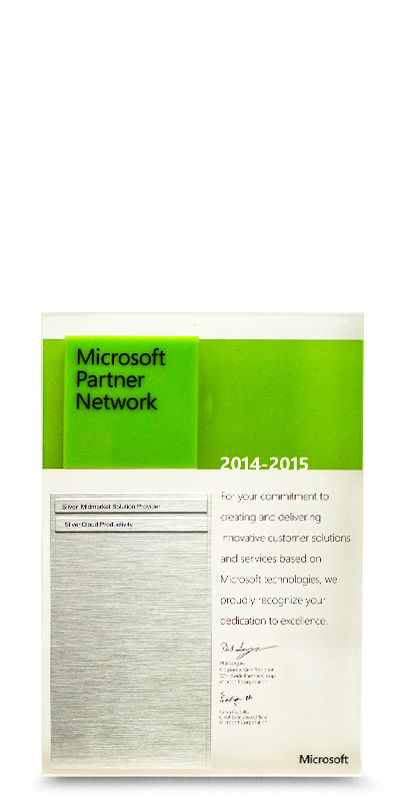 Microsoft Partner Network 2014 - 2015