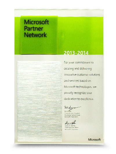 Microsoft Partner Network 2013 - 2014